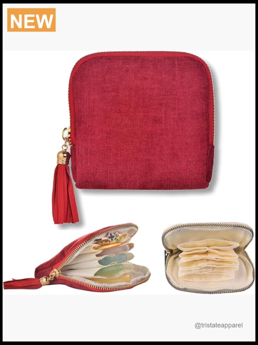 Travel Jewelry Case Organizer, Velvet Pouch for Bracelets Earrings Necklaces,
